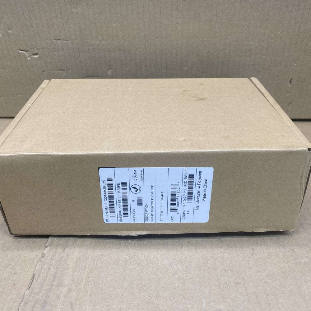 VoIP IP Phone Polycom VVX 411 12-Line PoE with HD Voice & Display