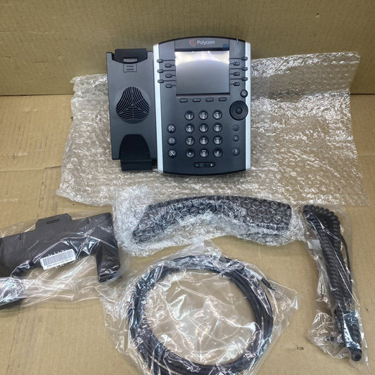 VoIP IP Phone Polycom VVX 411 12-Line PoE with HD Voice & Display