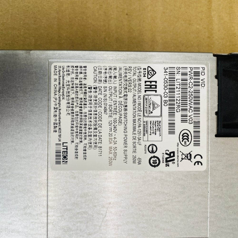Cisco 250W Compact AC Switching Power Supply PA-1251-3A-LF Ethernet