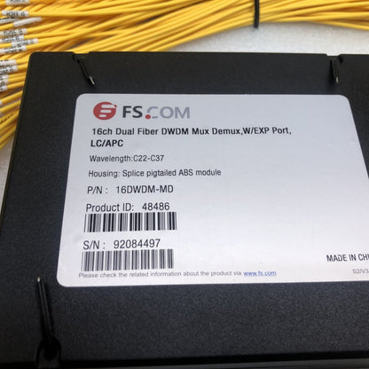 Dual Fiber LC/APC Expansion Port Module DWDM Mux/Demux FS 16-Channel