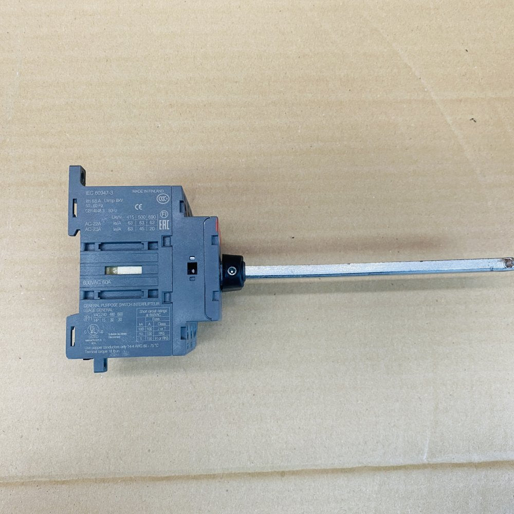Isolator Switch Industrial ABB 4-Pole DIN Rail 63A 22kW IP20 Non-Fused