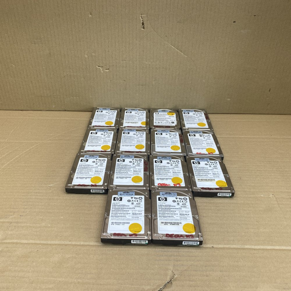Server Hard Drives HP 72GB 10K RPM SAS 2.5in ProLiant Lot of 14 Tested