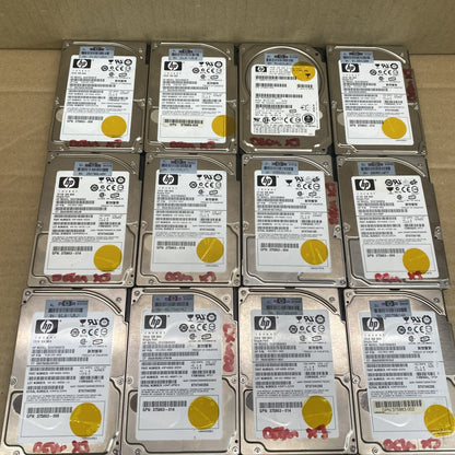Server Hard Drives HP 72GB 10K RPM SAS 2.5in ProLiant Lot of 14 Tested