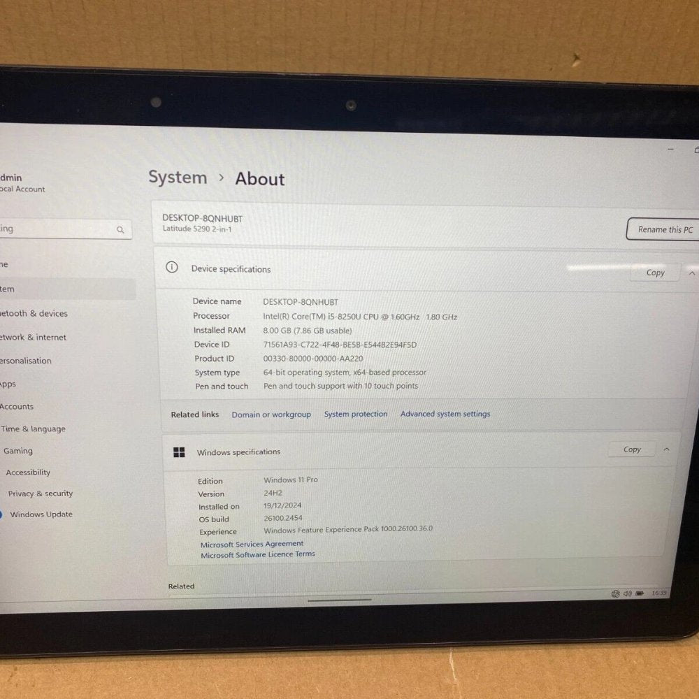 Dell Latitude 5290 2-in-1 i5-8250U 8GB RAM 250GB SSD Windows 11 Pro