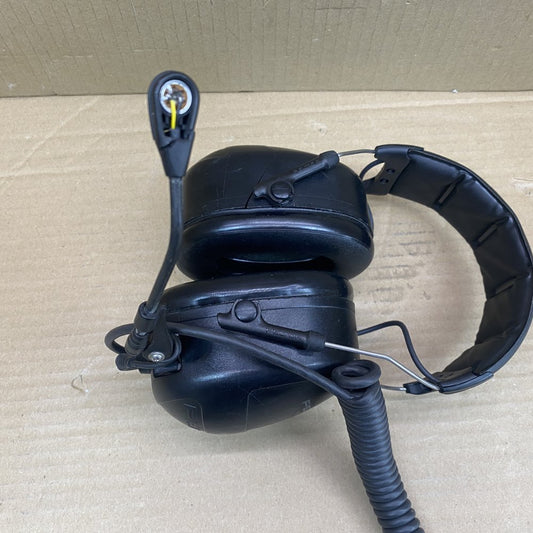 3M Peltor Tactical Headset MT53H79A-32 Noise-Cancel Mic Damaged Black