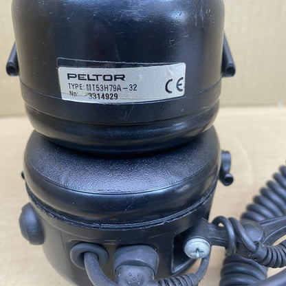 3M Peltor Tactical Headset MT53H79A-32 Noise-Cancel Mic Damaged Black