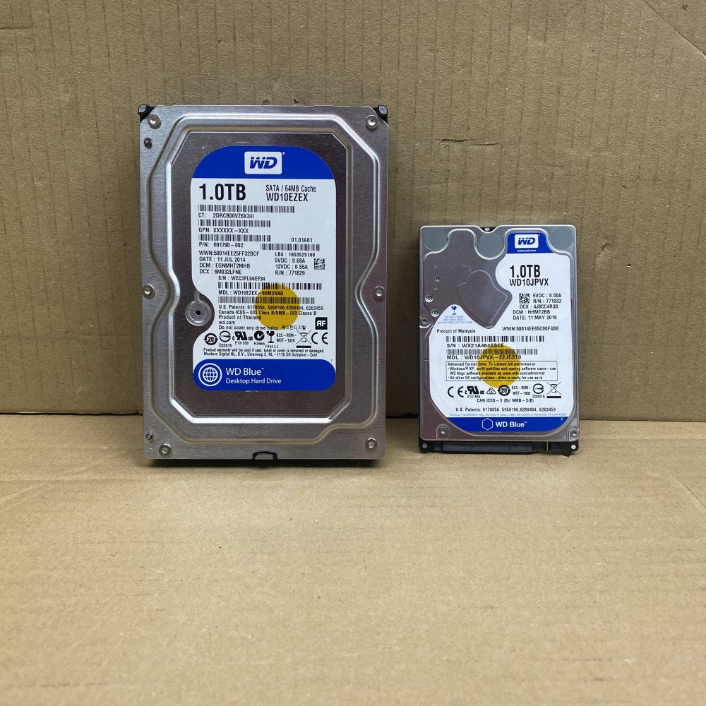 High-Speed WD Blue 1TB SATA HDD Bundle 2.5" & 3.5" Storage Solution