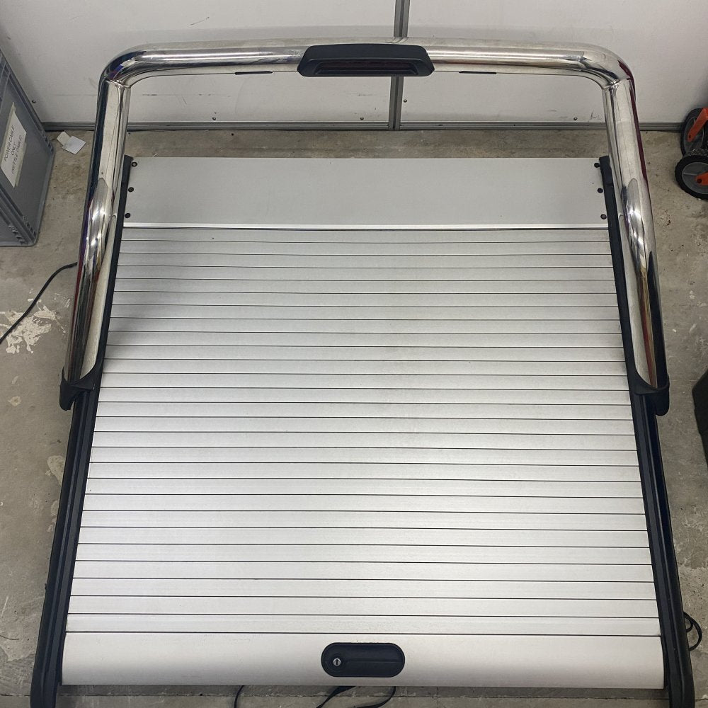 Ford Ranger Aluminum Roller Shutter, Chrome Roll Bar 2012-22 Double Cab