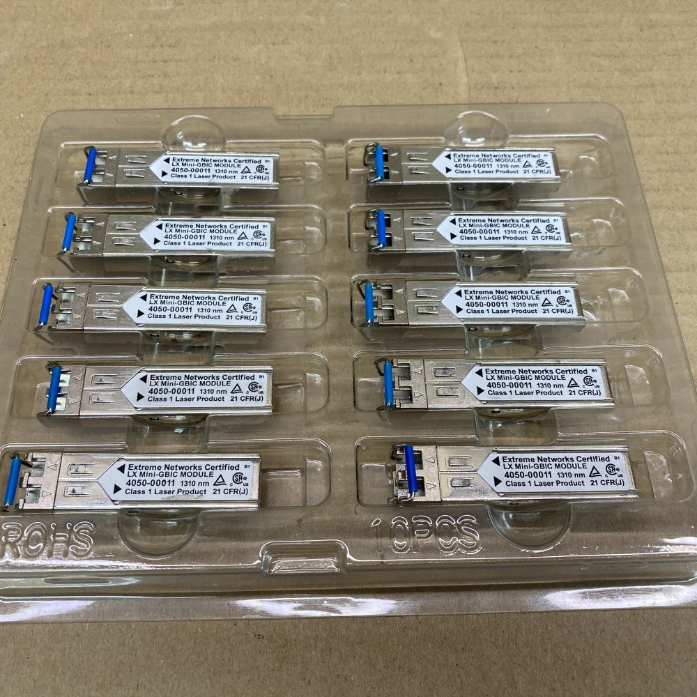 SFP Extreme Network Certified Lx Mini GBIC Module 4050-00011 1310 10 Pack