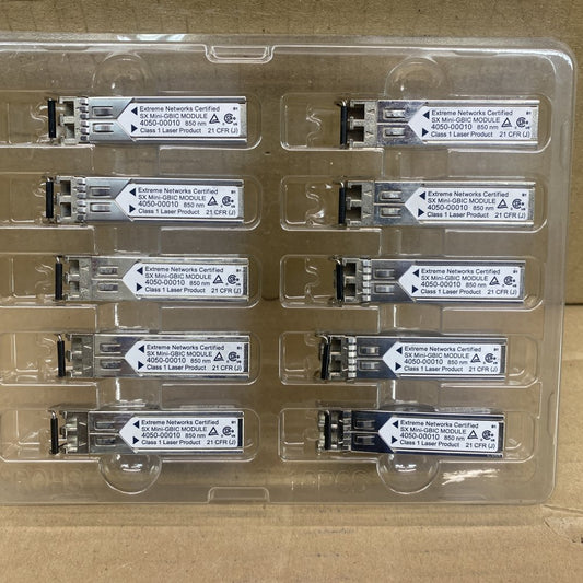 SFP Extreme Networks LX Mini GBIC Module 4050-00010 850NM 10-Pack