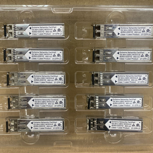 SFP Extreme Networks LX Mini GBIC Module 4050-00010 850NM 10-Pack