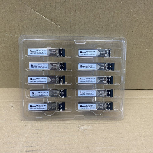 SFP GbE SX Transceiver NPA0012-S011 B1, 850nm, 1Gbps, 550m (10 Pack)
