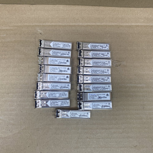 Professional Optical Modules 1G/10G Multi-Mode Finisar SFP Lot of 17