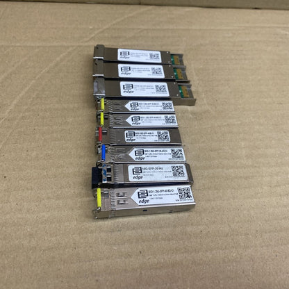 Lot of 9 Edge Optics SFP Modules – CWDM & BiDi 1G/10G Mixed – Used Transceivers
