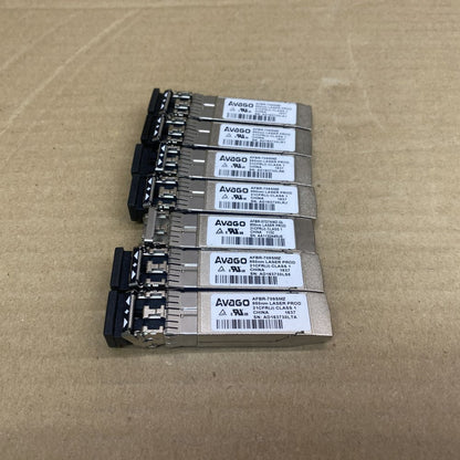 Lot of 7 Avago AFBR-709SMZ 10G SFP+ Optical Modules – 850nm SR Multimode – Used