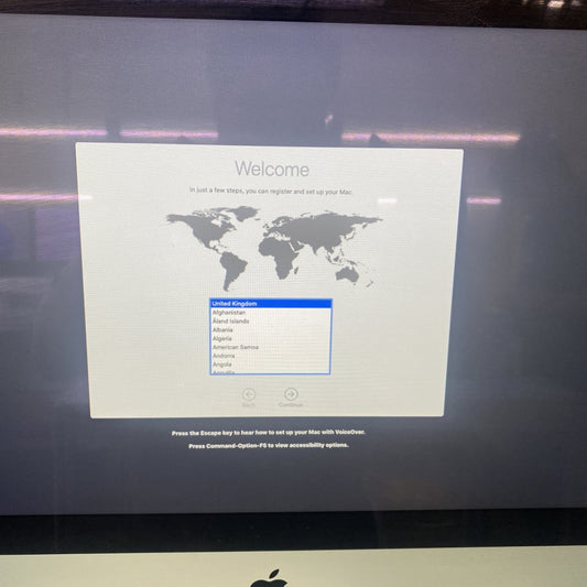 Office All-in-One iMac Intel i5 8GB 120GB SSD 21.5in Cracked Display