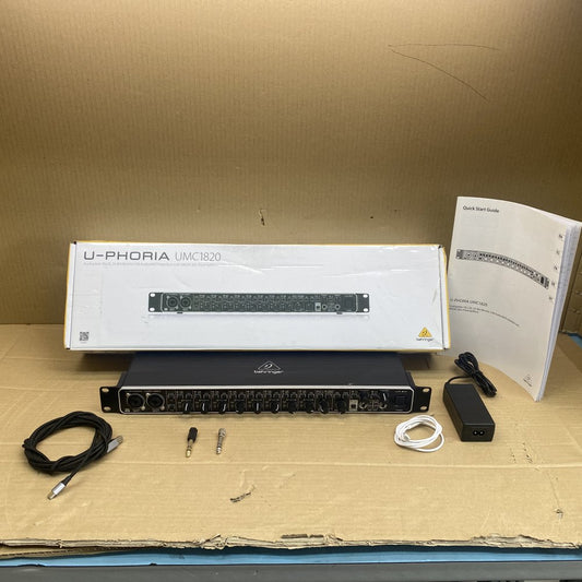 Studio USB Audio Interface, Behringer UMC1820, 24-Bit/96kHz, Rackmount