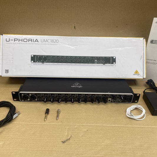 Studio USB Audio Interface, Behringer UMC1820, 24-Bit/96kHz, Rackmount
