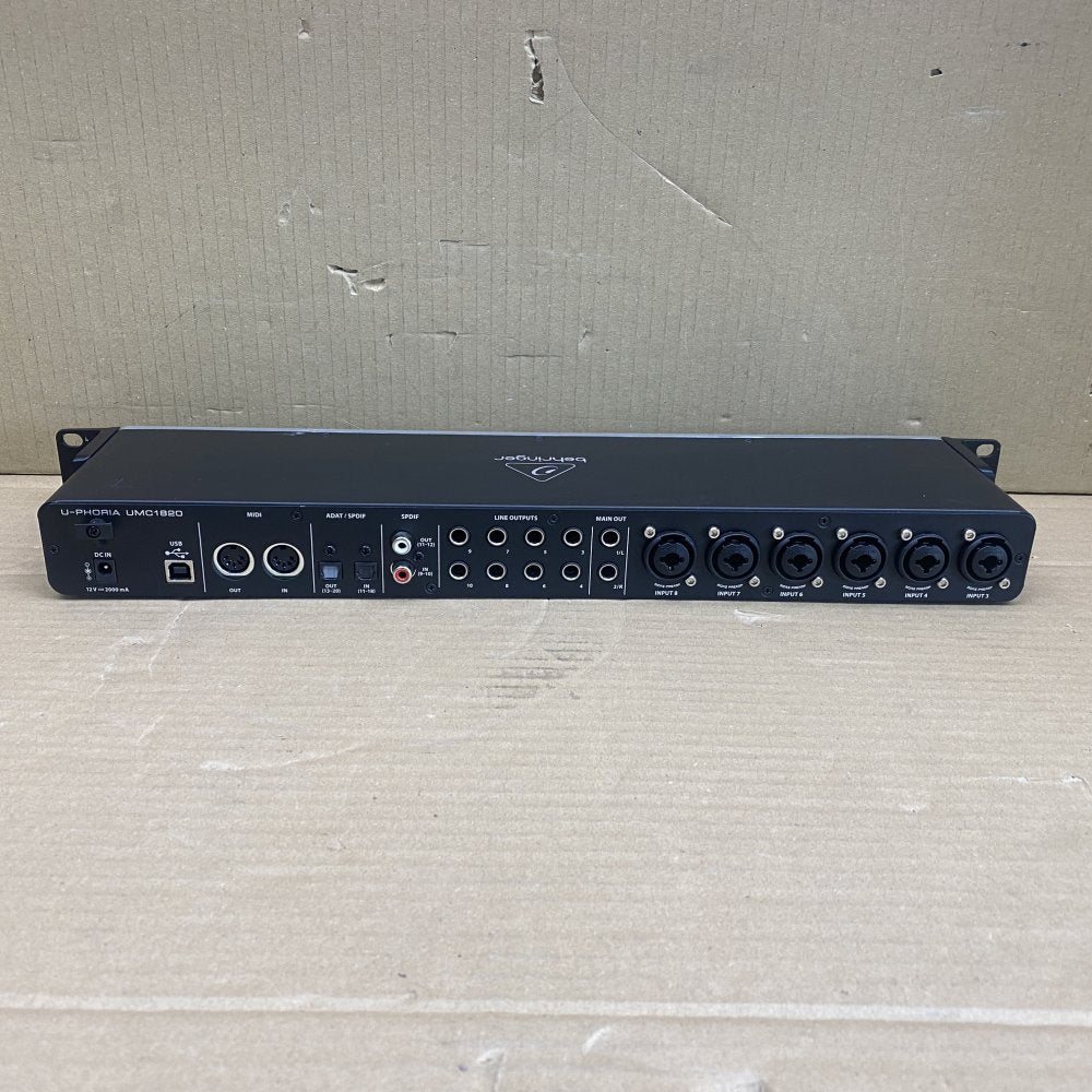 Studio USB Audio Interface, Behringer UMC1820, 24-Bit/96kHz, Rackmount