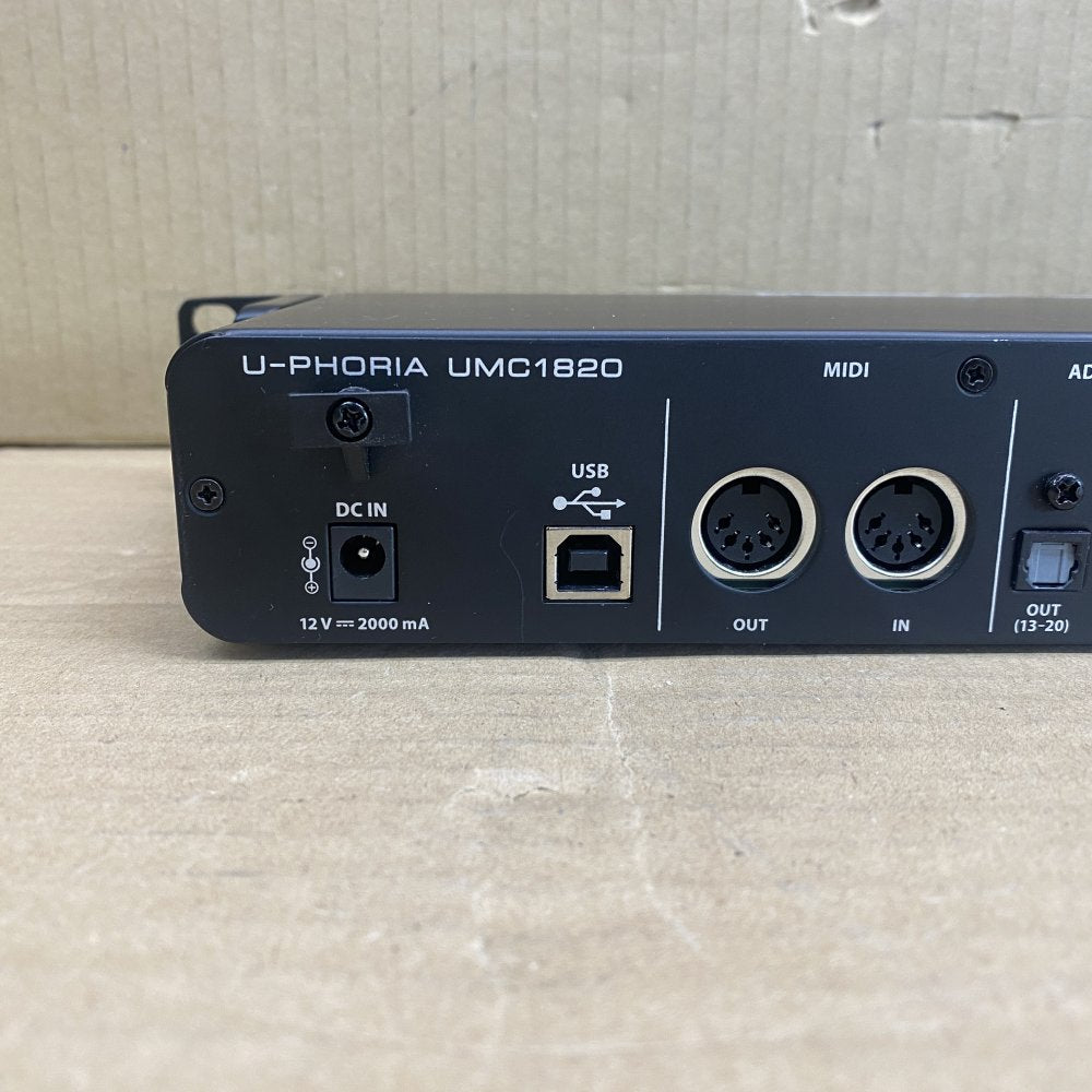 Studio USB Audio Interface, Behringer UMC1820, 24-Bit/96kHz, Rackmount
