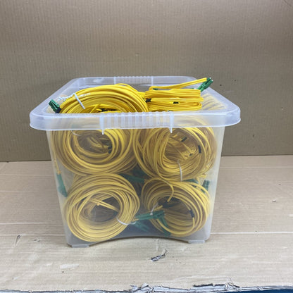 Optical Networking Yellow LC/APC Fiber Optic Cables, Assorted Lengths, 40 Pieces