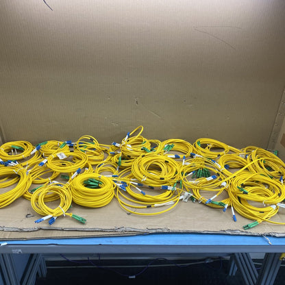 LC/APC to LC/UPC Fibre Optic Cables Set, 40 Assorted Lengths Networking