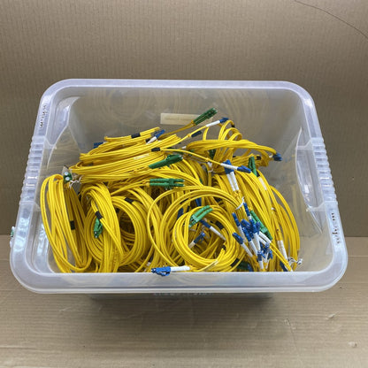 LC/APC to LC/UPC Fibre Optic Cables Set, 40 Assorted Lengths Networking