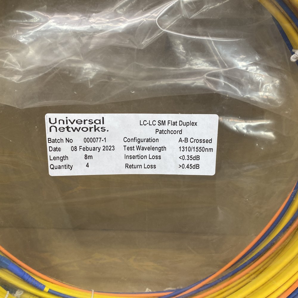 Single-Mode Fibre Optic Cables Huber+Suhner LC-LC Duplex Radox Sheathing