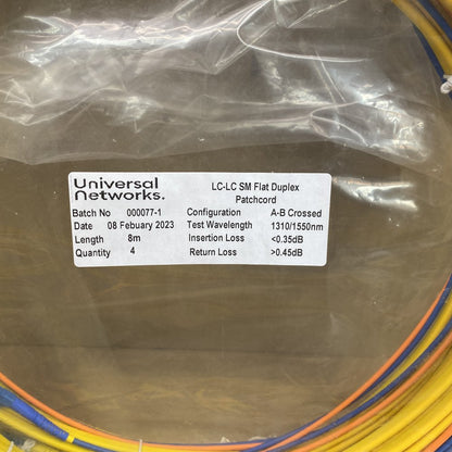 Single-Mode Fibre Optic Cables Huber+Suhner LC-LC Duplex Radox Sheathing
