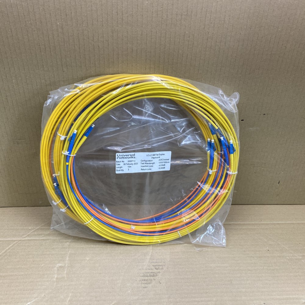 Single-Mode Fibre Optic Cables Huber+Suhner LC-LC Duplex Radox Sheathing