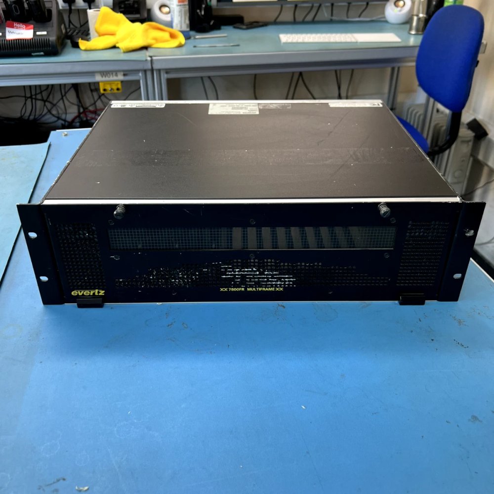 Evertz 7800FR-QT 3RU Multiframe + 3x 7707VR-4 Quad SD / Dual HD Cards