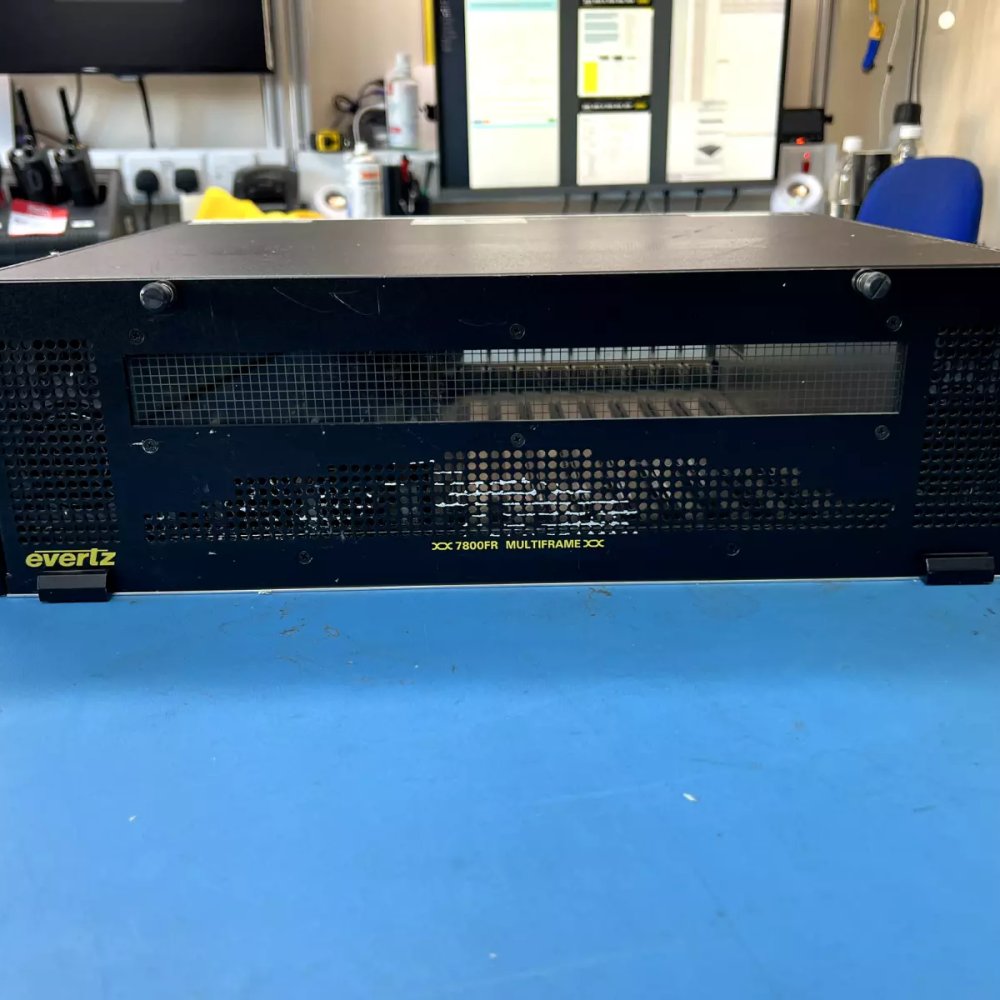 Evertz 7800FR-QT 3RU Multiframe + 3x 7707VR-4 Quad SD / Dual HD Cards