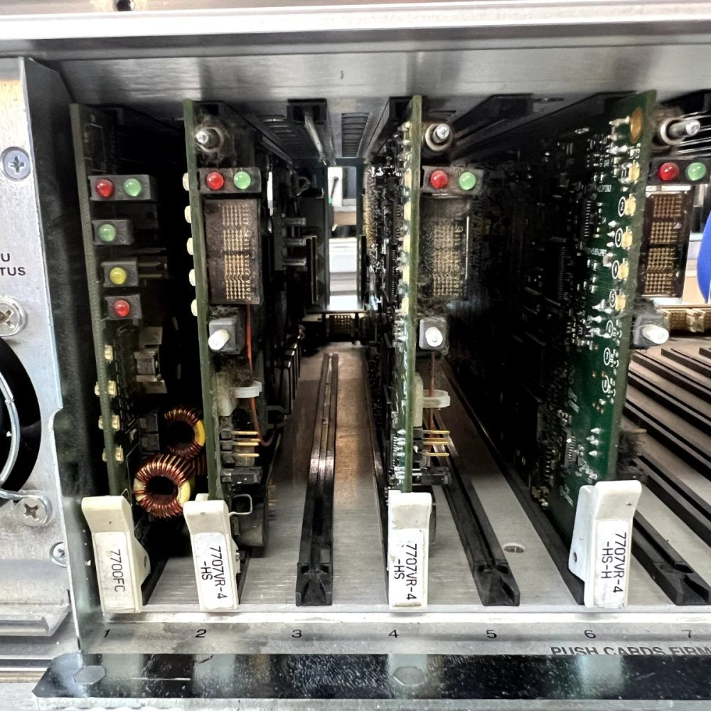 Evertz 7800FR-QT 3RU Multiframe + 3x 7707VR-4 Quad SD / Dual HD Cards