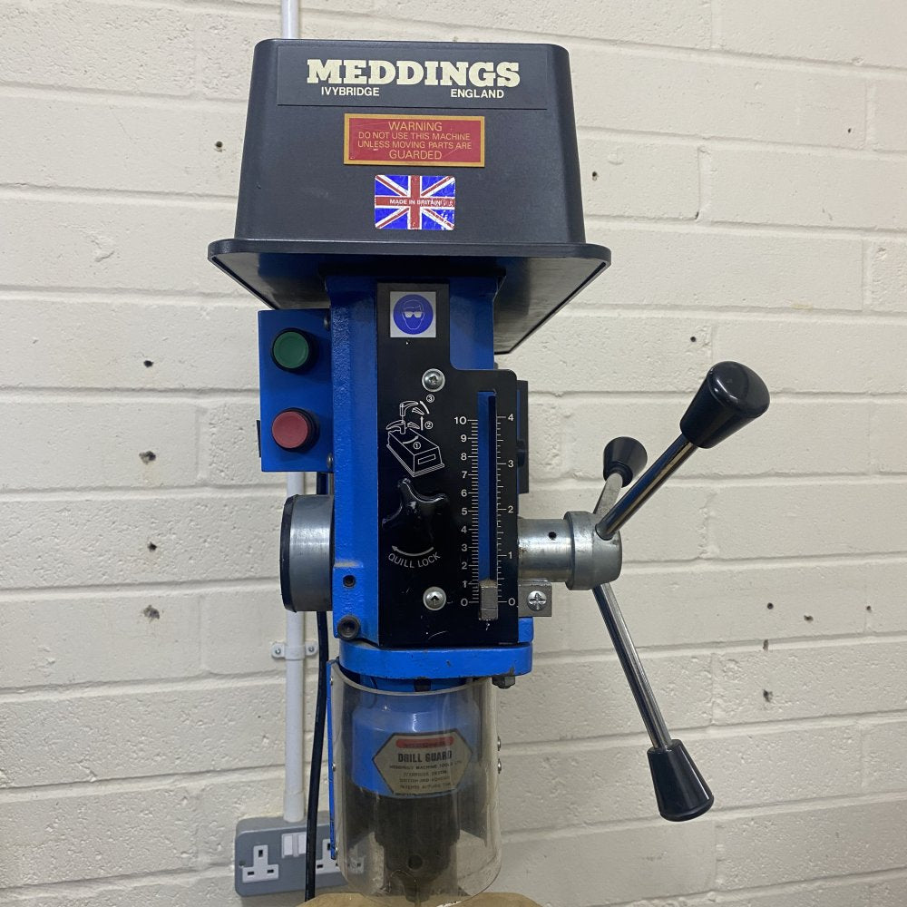 Meddings Pillar Bench Standing Drill DT/F/1PH Machine Engineer Workshop