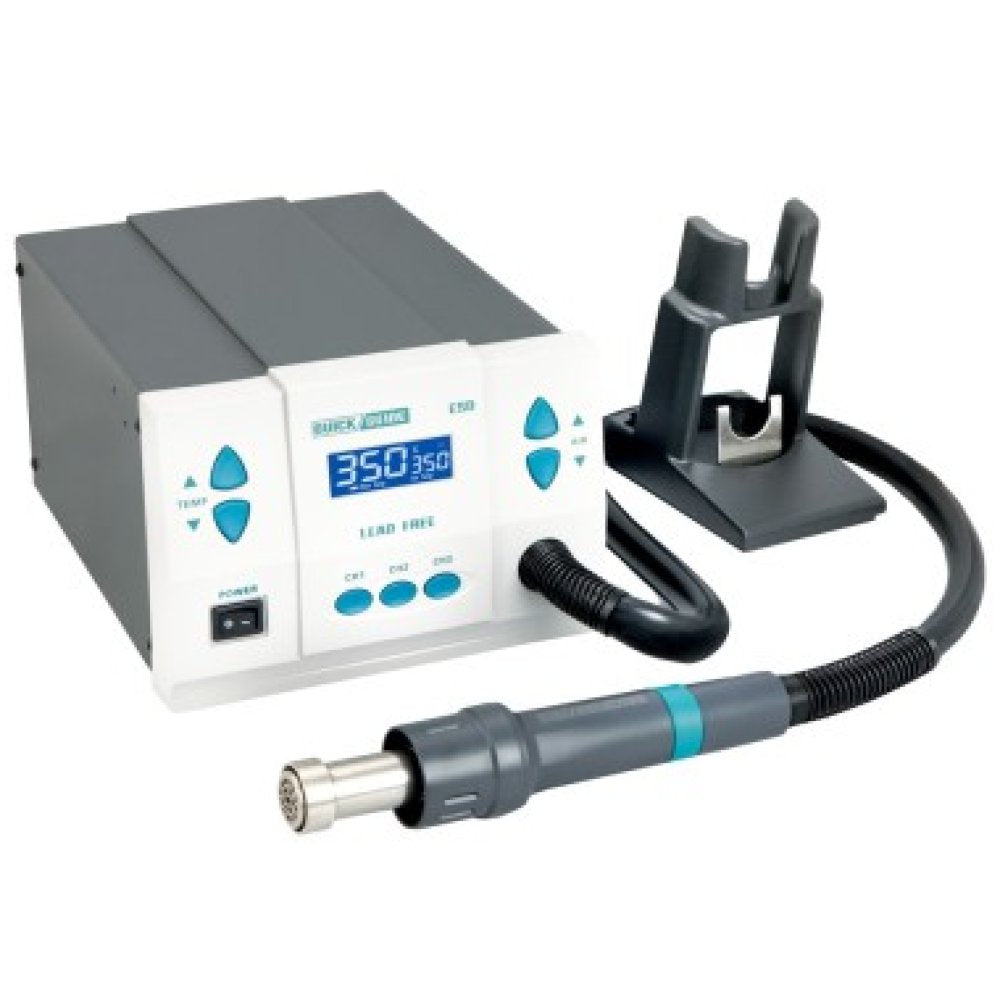 Industrial Hot Air Rework Station, 1300W, Quick 861DE, 4 Nozzle, 220V