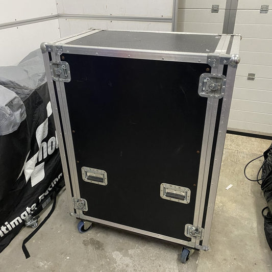 Professional 19-Inch Rack Flight Case ProRack w/Wheels & Lid Removable