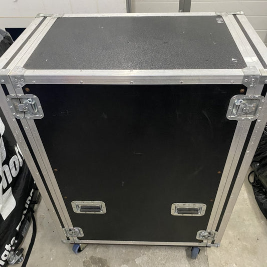 Professional 19-Inch Rack Flight Case ProRack w/Wheels & Lid Removable
