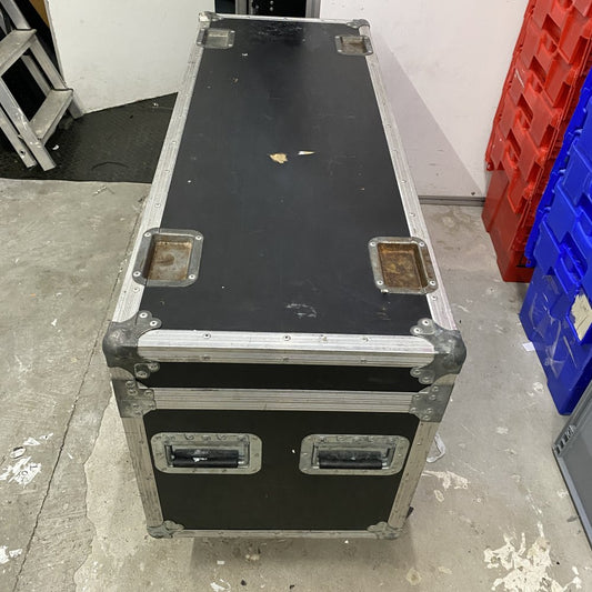 Professional Touring AV Flight Case, Padded Divider, 121x45x65cm, Black Case