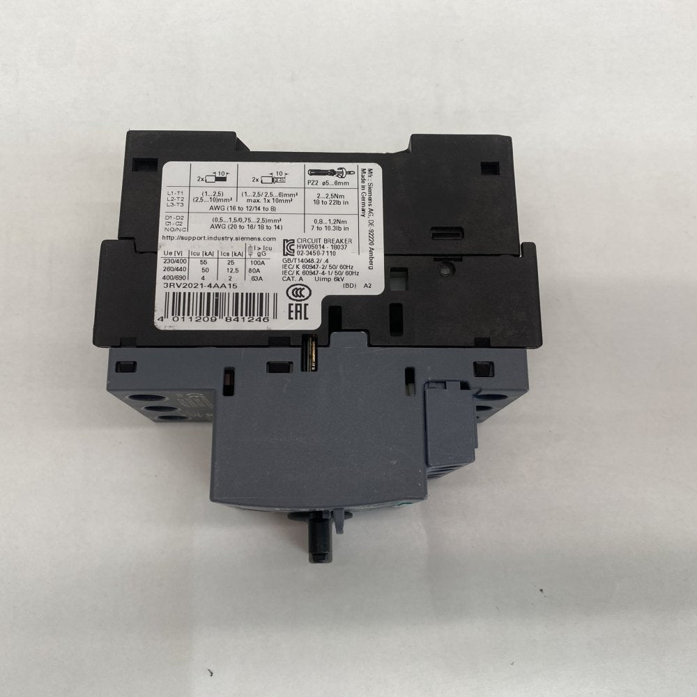 Industrial Circuit Breaker 16A Siemens 3RV2021-4AA15 S0 Motor Protection