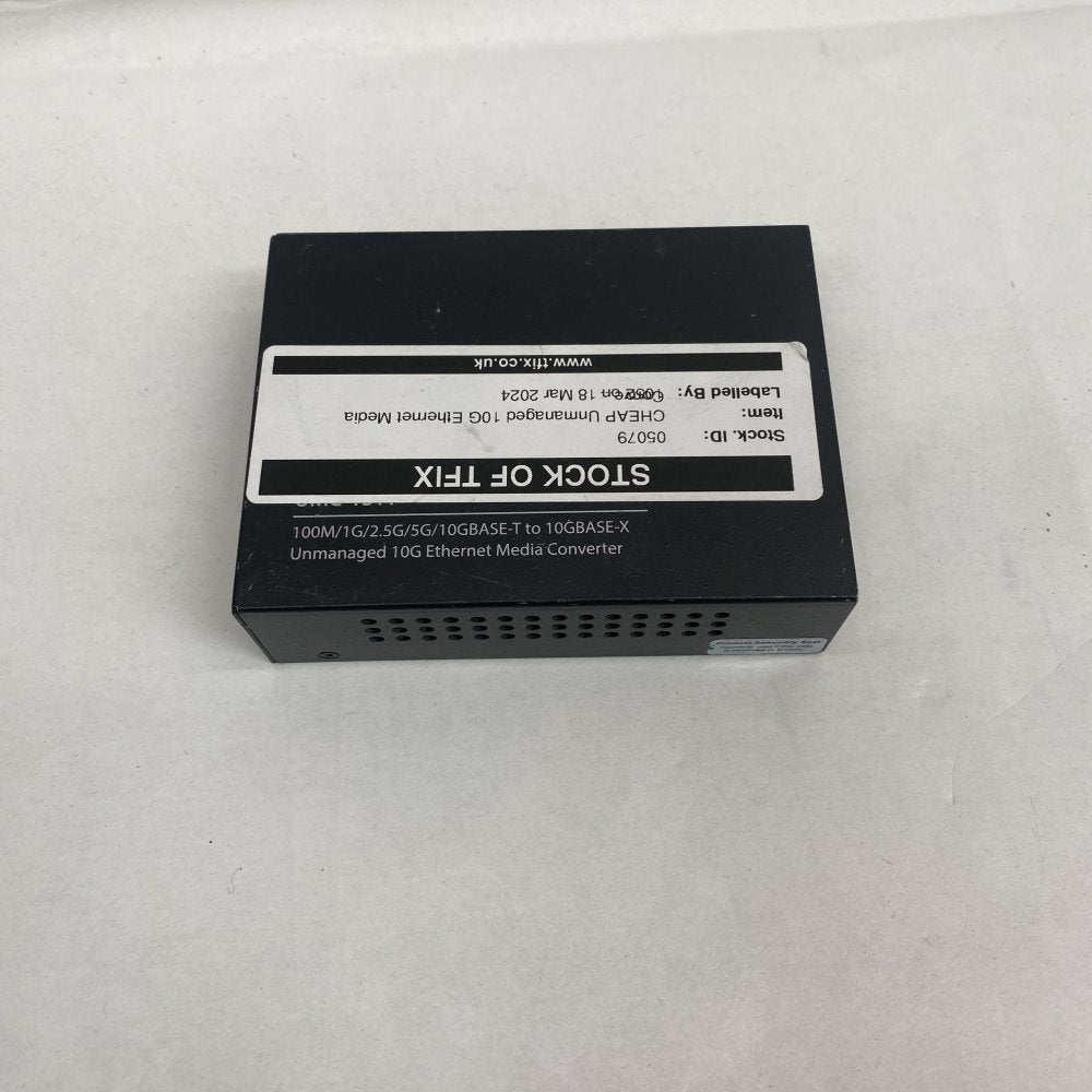 Unmanaged 10G Ethernet Media Converter, Base-T to Base-R, Rack-Mountable