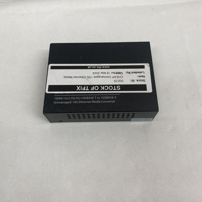 Unmanaged 10G Ethernet Media Converter, Base-T to Base-R, Rack-Mountable