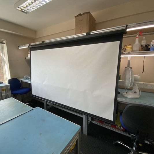 100-Inch HD 16:9 Projector Screen Manual Retractable Home Cinema by Excelvan
