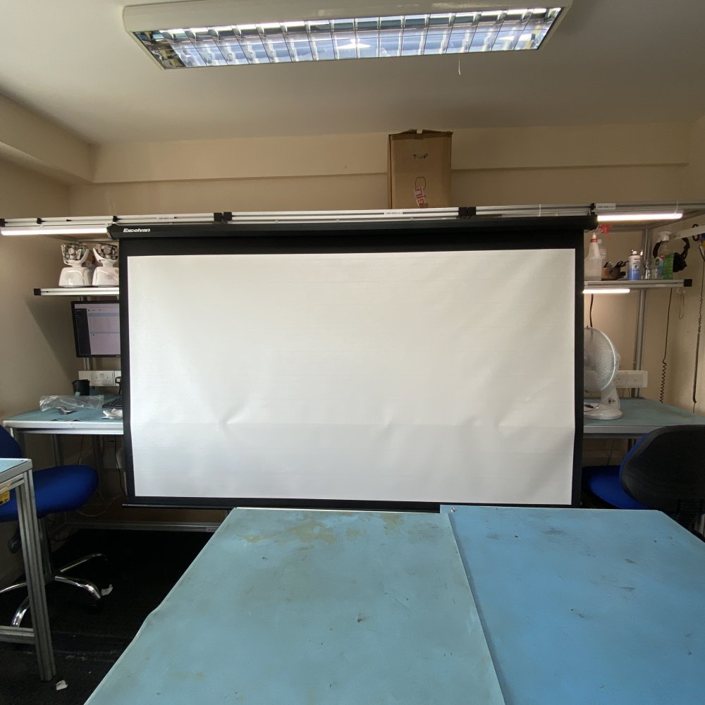 100-Inch HD 16:9 Projector Screen Manual Retractable Home Cinema by Excelvan