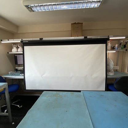 100-Inch HD 16:9 Projector Screen Manual Retractable Home Cinema by Excelvan