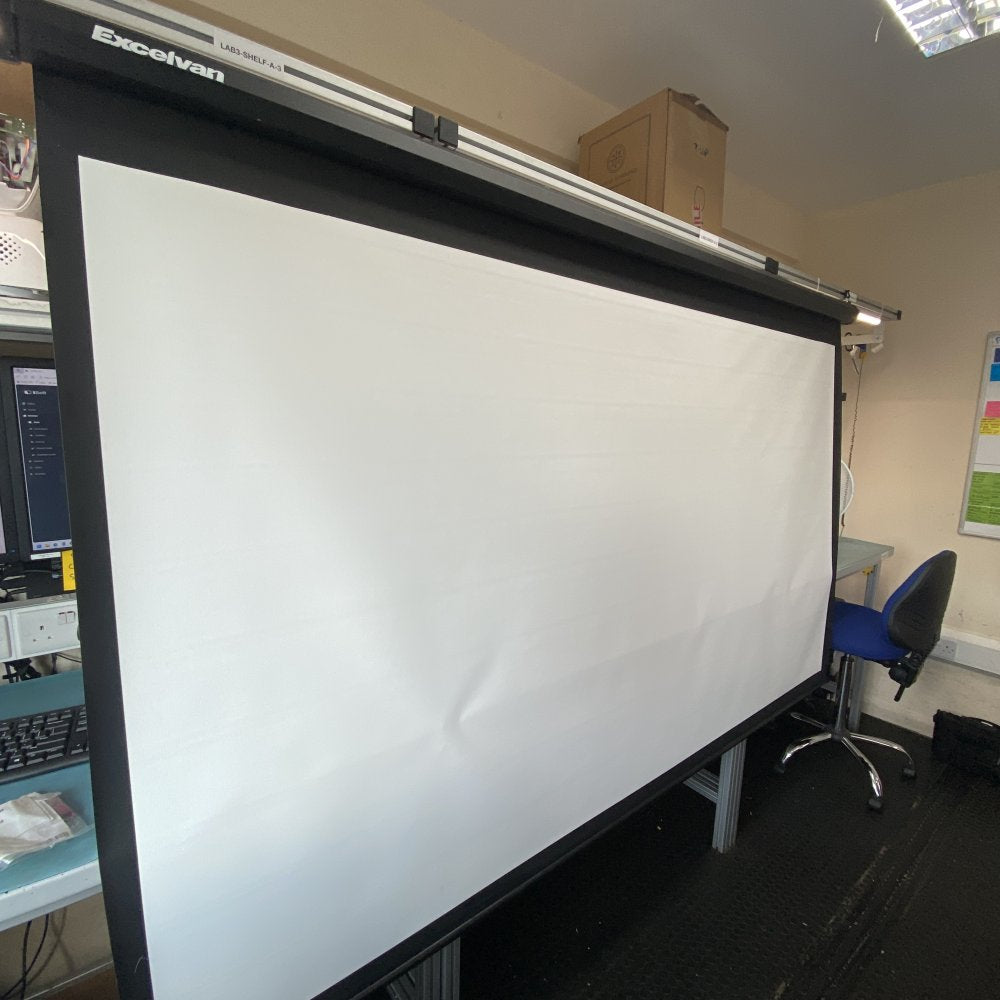 100-Inch HD 16:9 Projector Screen Manual Retractable Home Cinema by Excelvan