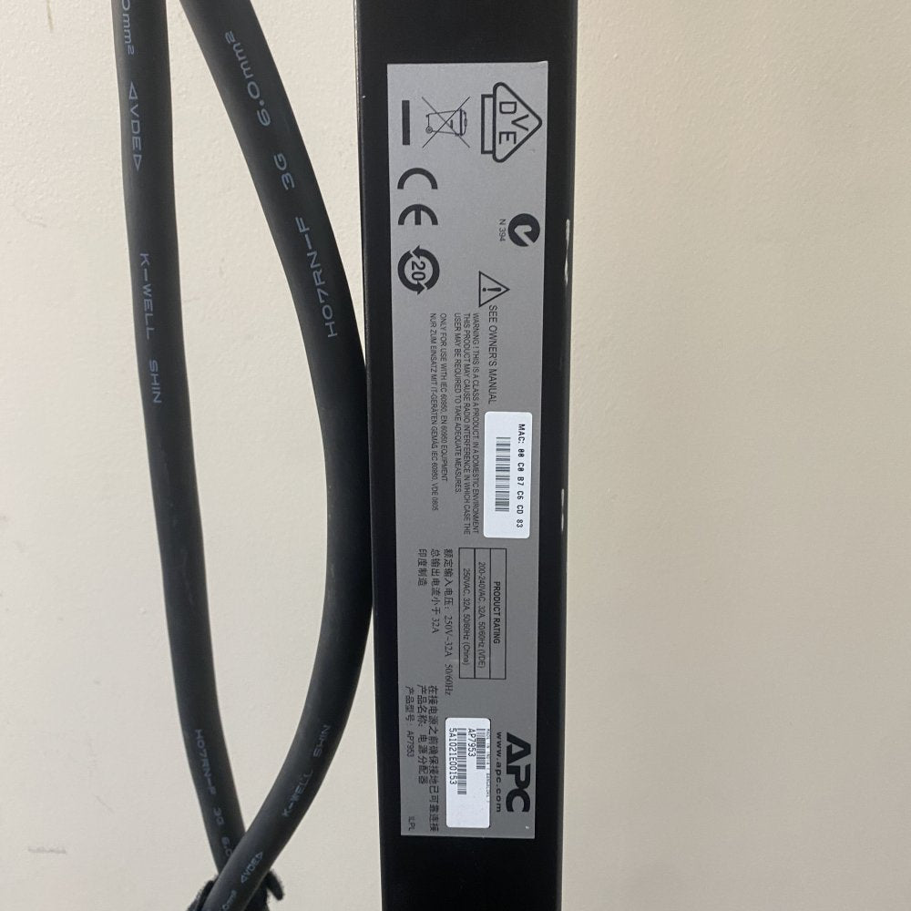 Switched Metered PDU, APC AP7953 32A,Rack-Mount, Data Centre - FULLY TESTED