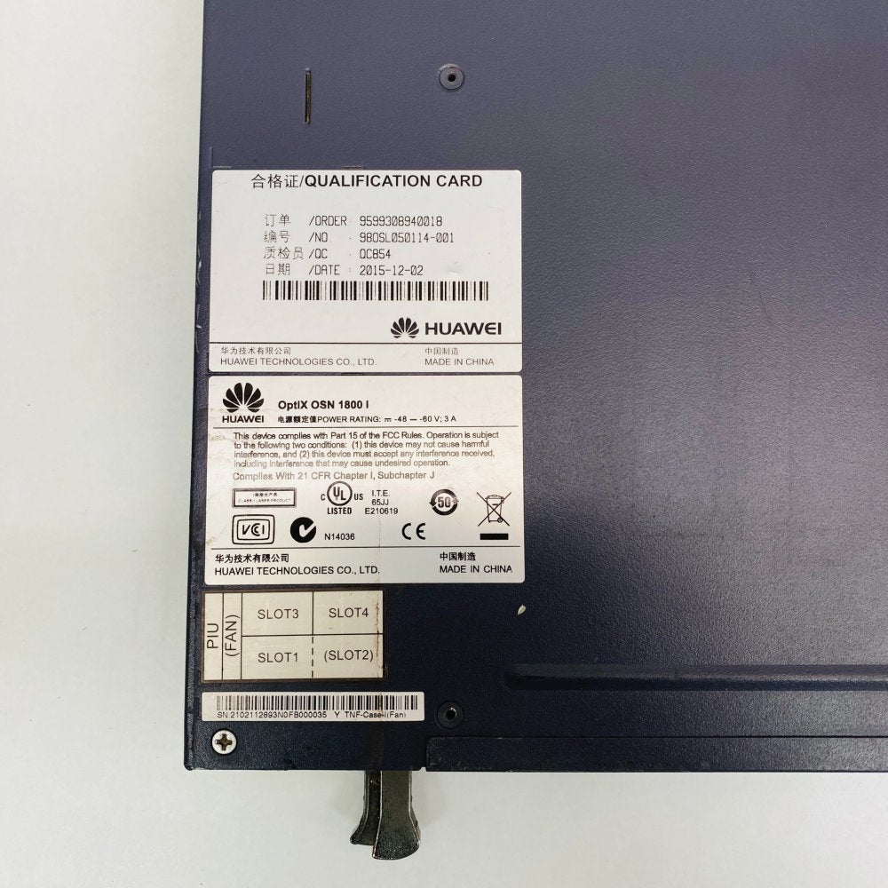 Huawei OptiX OSN 1800 I Industrial DWDM Optical Transport 80x100G, Rack-Mount