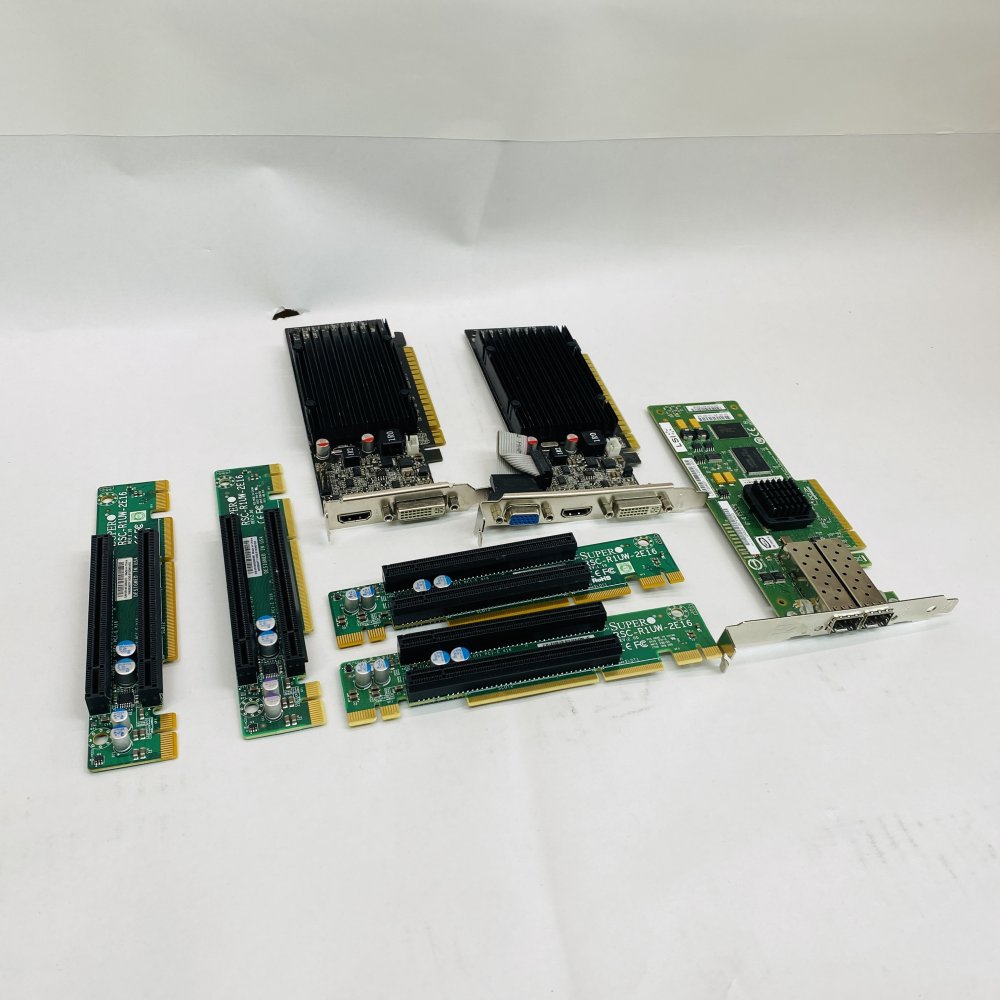 LSI Fibre Channel Adapter EVGA GeForce 210 4x Supermicro PCIe Riser Lot