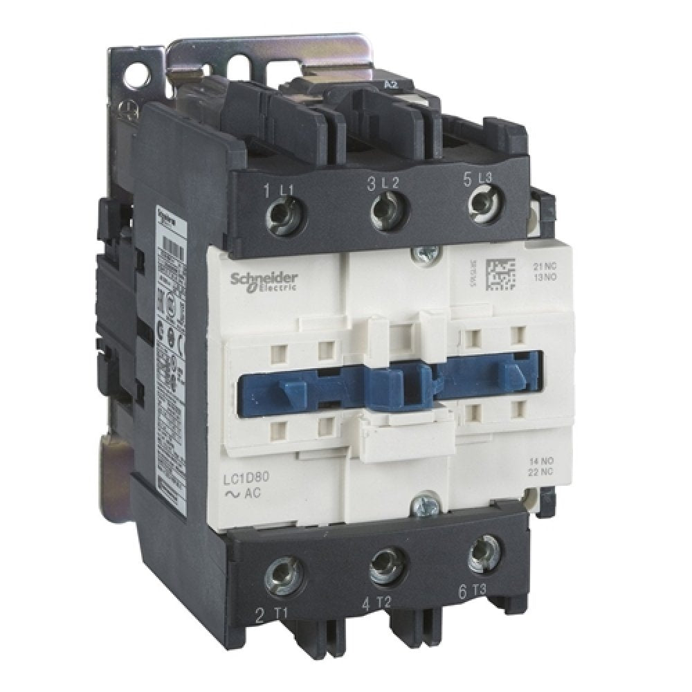Schneider LC1D80 AC Contactor 3 Pole 80A 440V Industrial Motor Starter