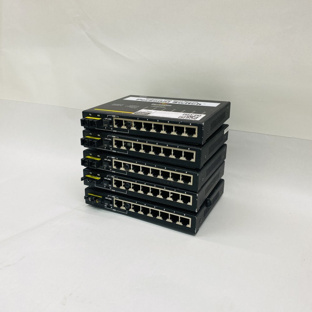 5x GarrettCom P80FSSC-i 8-Port Industrial 10/100 Ethernet Fiber Switches
